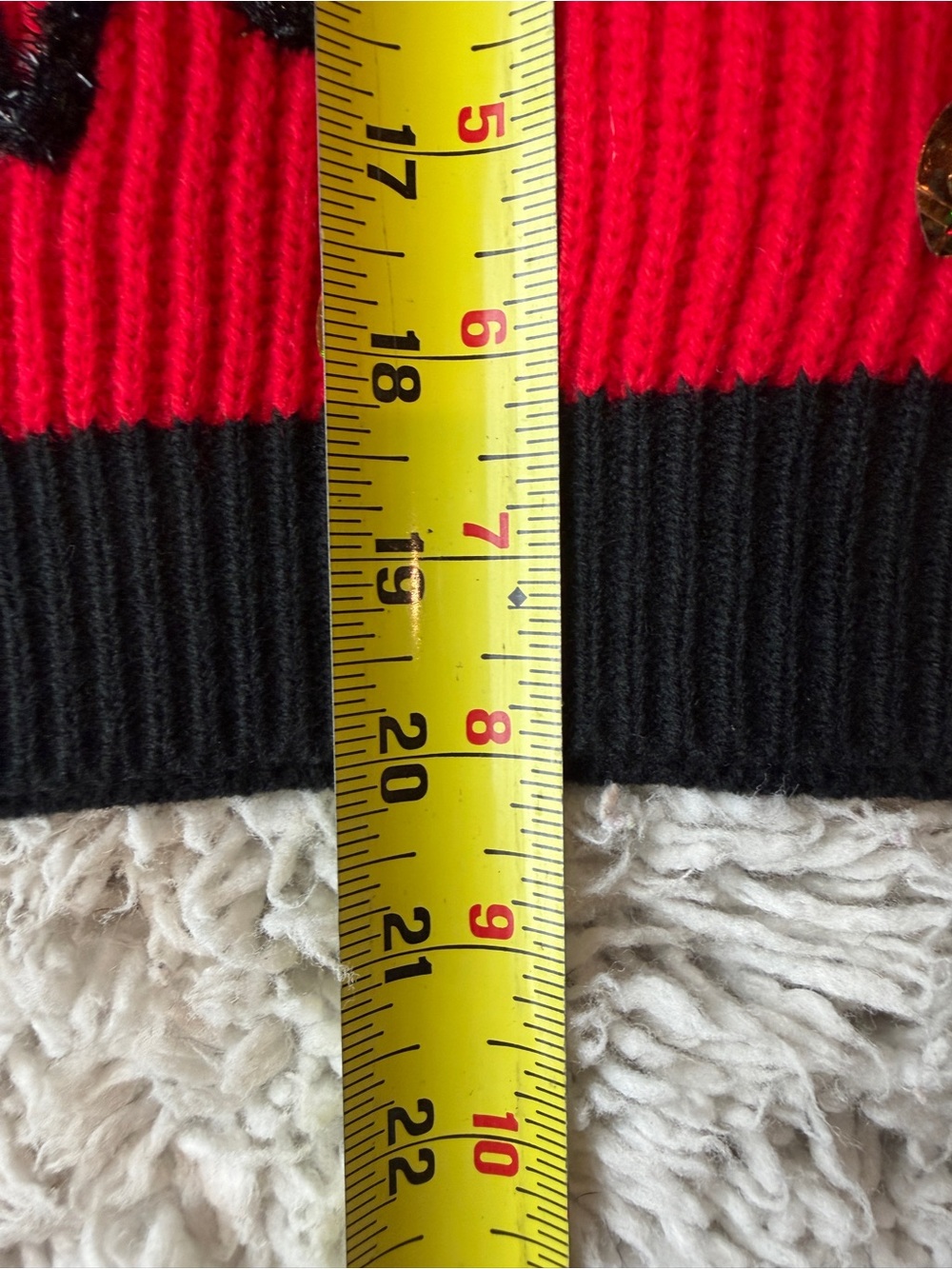 NWT Queen of Sparkle 'Down Set Sparkle' Sweater Vest Black Red Game Day Shirt - Picture 8 of 9